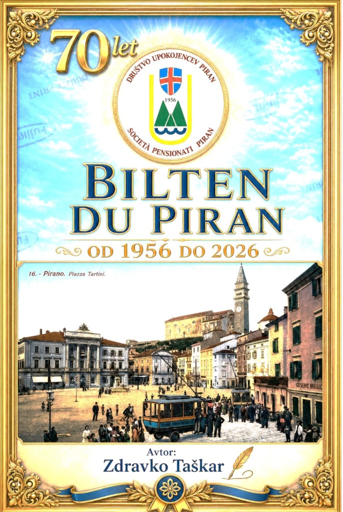 Naslovnica BILTEN DU PIRAN — 70 let, od 1956 do 2026